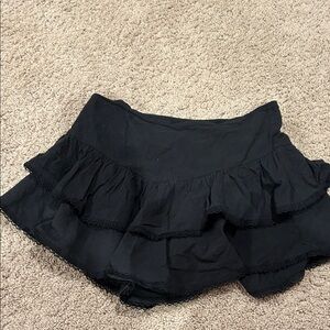 SHEIN Black Layered Ruffle Skirt